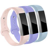 OenFoto Bands Compatible Fitbit Alta/Alta HR/Ace, Adjustable Soft Silicone Bracelet Replacement Accessory Wristband for Fitbit Alta/Alta HR/Ace,Women Men, Light Blue Small