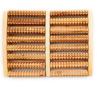 Dual Foot 8 Wooden Foot Massager Roller by The Foot Fixer- To Relieve Plantar Fasciitis- Heel/Foot Pain- Stress-Wooden Acupressure & Reflexology Tool