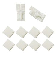 LED Strip Solderless Connector Adaptor for 10mm Wide 5050 RGB Waterproof Led Strip Light (4 Pin RGB Strip Connector), Pack of 10