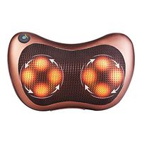 Doremy Massage Pillow Soothing Shiatsu Massager Deep Kneading Therapy Auto Shut Off with 8 Heated Rotating Nodes Release Tension Relieve Back Neck Shoulder Foot Pain for Car,Home,Office (Brown)