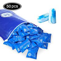 veook Soft Foam Earplugs 50 Pair - 34dB Highest NRR Disposable Comfortable Foam Ear Plugs Noise Reduction for Sleeping, Studying, Snoring, Work, Travel, Concert (Blue)