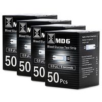 Bruno Pharma MD6 Blood Glucose Test Strips (200 Count) | Fast Absorption and Accurate Results in 5 Seconds with 5-Electrode Technology | Diabetic Blood Sugar Testing Strips for MD6 Diabetes Monitor
