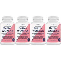 BetterWOMAN Bladder Control Supplement for Women- Helps to Reduce Bathroom Trips - Sleep Better at Night –Reduce Urgency and Occasional Leakage* - interceuticals (4 Bottles)