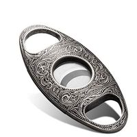 Jstyal968 Yalztc-zyq16 Cigar Cut Beautiful Stainless Steel Cigar Cutter Carved Bronze Cigar Scissors (Color : Silver)