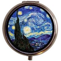 Starry Night Fine Art Painting Pill Box Case