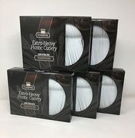 Fineline Settings 500-Piece Extra Heavy Cutlery Teaspoons White. 5 x 100 Packs. (Packaging Design May Vary)