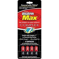 Dexatrim MAX Complex 7 Powered with 7-Keto The Power to Lose Weight 4 Capsules/Card (Lot of 24 Cards) =96 Capsules by DEXATRIM MAX