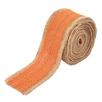 uxcell Burlap Home Wedding Party Belt String Crafting Ribbon Roll Decor 5.5 Yards Orange