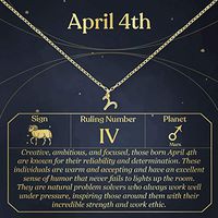 Dear Ava April 4th Necklace Present for Birthday, Celebration, Gift for Her (Aries)