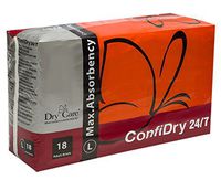 Dry Care’s ConfiDry Maximum Absorbency Briefs, Elastic Waist, Refastenable Tabs, Night and Day, 24/7 Wear, (Large 1 Bag)