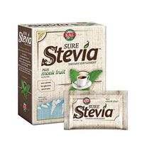 KAL® Sure Stevia™ Extract Powder Plus Monk Fruit (Luo Han) | Best-Tasting, Zero Calorie, Low Glycemic | 100 Single-Serve Packets