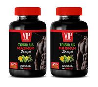 Testosterone Booster for Muscle Growth Pills - TRIBULUS TERRESTRIS Maximum Strength - 45% STEROIDAL SAPONINS - tribulus terrestris Strength - 2 Bottles (200 Capsules)