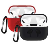 LANGXIANGO AirPods Pro Case Protective with 2 Pack, Protective Skin with Keychain, Compatible with Newest Apple AirPods Pro Charging Case 2019 Release Soft Slim Silicone Cover 2 Piece