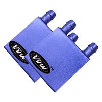 Yobett 2pcs DIY Aluminum Water Cooling Block for CPU Graphics Radiator Heatsink 41x 41 X 12mm