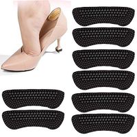 Heel Cushions Inserts, 4 Pairs Heel Pads Shoes Preventing Heel Rubbing and Slip Out Heel Protectors for Women and Men(4 Pair Black)