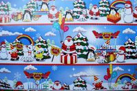Gift Wrapping Paper - Merry Christmas with Santa & Snow Man (B)