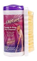 Capture Carpet Dry Cleaner Powder with Brush - Deodorize Allergens, Stain Smell Moisture from Rug Furniture Clothes and Fabric, Pet Stains Odor Smoke and Allergies Too