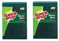Heavy Duty Scour Pads, 8 Pads - 2 Pack, Total 16 Pads