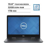 2019 Dell Inspiron 14 5000 2-in-1 15.6 Inch Touchscreen Laptop (Intel Core i3-8145U up tp 3.9GHz, 32GB DDR4 RAM, 1TB HDD, WiFi, Bluetooth, HDMI, Win10 Home, Black) (Renewed)
