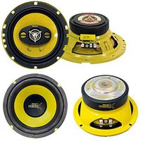 2) PYLE PLG6.4 6.5" 300W 4 Way Coaxial+ 2) 6.5" 600W Subwoofer Sub Speakers