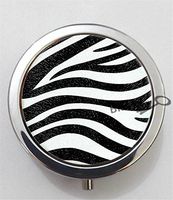 BlackKey Zebra Print Pattern 3-Compartment Decorative Pocket Gift Box Case Organizer for Pill, Color 1 -1886