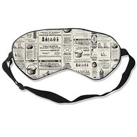 COLOMAKE Newspaper Sleep Eye Mask for Men Women Sleeping Mask & Blindfold Block Out Light Soft Comfort Eye Shade Cover for Yoga Meditation