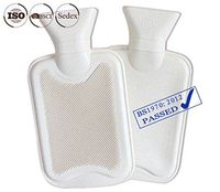 Happy Lily Medium Size Classic Rubber Hot Water Bottle, Ice Pack, Perfect for Quick Pain Relief and Comfort, 1 Liter - Best Gift for Christmas