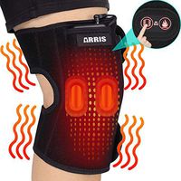 ARRIS Heating Knee Pad with Massage, Heated Knee Brace Wrap with 7.4V Battery for Knee Injury, Arthritis, Joint Pain, Soreness, Cramps, Meniscus Pain & Muscle Pain Relief Hot Therapy