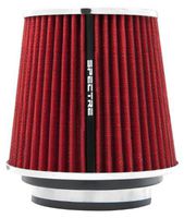 Spectre Performance 8132 Universal Clamp-On Air Filter: Round Tapered; 3 in/3.5 in/4 in (102 mm/89 mm/76 mm) Flange ID; 6.719 in (171 mm) Height; 6 in (152 mm) Base; 4.75 in (121 mm) Top