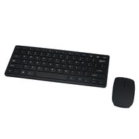Inkach Slim Black 2.4GHz Cordless Wireless Keyboard and Mouse Mice Set For PC Desktop Laptop
