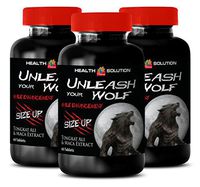 Panax Ginseng Capsules - Unleash Your Wolf - Size UP - libido and Sexual Function Booster (3 Bottles)