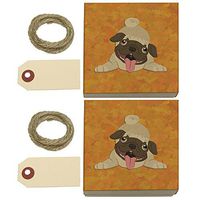 Silly Pug Kraft Gift Boxes Set of 2
