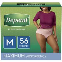 Depend Women's Fit Flex Incontinence Underwear - Tan - M - 56ct