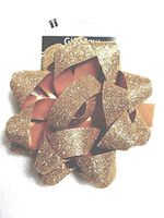 Gold Christmas Glitter Bow 4.5"