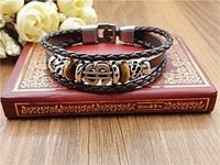 Fashion jewelry punk infinite charm bracelet cuff leather bracelet multilayer Popular Trendy Bracelets Bracelet Best Bangle Accessories