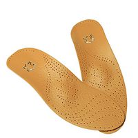 EDTara Leather Orthotics Insole for Flat Foot Arch Orthopedic Silicone Insoles Arch Support Orthotic Pads for Men and Women