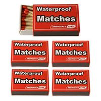 Emergency Zone Matches Waterproof & Wind/Waterproof Matches. Stormproof. Bulk Options. Available in 3, 5, 10, 50, and 100 Packs (Waterproof, 5 Pack)