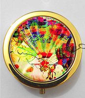 BlackKey Abstract Doodle Print 3-Compartment Decorative Pocket Gift Box Case Organizer for Pill, Color 2 -1246