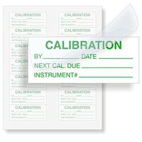 SmartSign "Calibration Instrument" Label | 1.5" x 0.625" Polyester with Clear Flap, Pack of 140