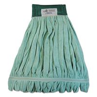 Boardwalk MWTLGCT Microfiber Looped-End Wet Mop Head, Large, Green, 12/Carton