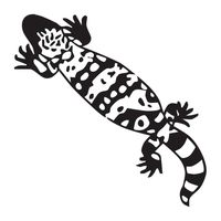 Cute Gila Monster Black Vinyl Decal Sticker for 13" MacBook Apple Laptop Computer