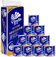 Vinda Series Premium 3-Ply Toilet Paper, Home Kitchen Toilet Tissue, Soft, Strong and Highly Absorbent Hand Towels for Daily Use, Ultra Soft Home Kitchen Household Paper Towels 10 Rolls (White)