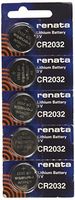 1 X Strip of 5 Genuine renata CR2032 3v Lithium 2032 Coin Batteries Freshly Packed by renata - Use by 2017 by Renata