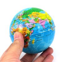 World Map Earth Globe Squeeze Foam Ball Hand Wrist Exercise Stress Relief