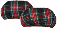 Crutch Caps Adults Underarm Crutch Pads, Black/Red/Green/Yellow, Black Plaid, Large