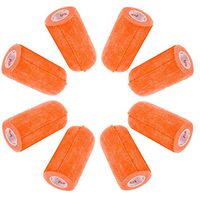 4 Inch Self Adhesive Medical Bandage Wrap Tape (Orange) (6 Pack) SStrong Elastic Self Adherent Cohesive First Aid Sport Flex Rolls for Wrist Ankle Knee Sprains and Swelling