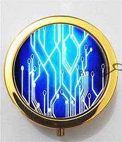 BlackKey Circuit Board Boards 3-Compartment Decorative Pocket Gift Box Case Organizer for Pill, Color 2 -1066