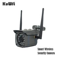 KuWFi Outodor Waterproof Smart Wireless Security Camera 720p Network Onvif Outdoor Surveillance Security IR Night Home Security CCTV Support AP with Dual Antenna