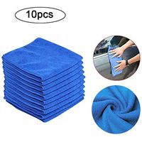 Loprt Microfiber Cleaning Wipes Cloth, Car Cleaning Towel Kit,Solid Color Home Cleaning Set,10 Pack (Blue)