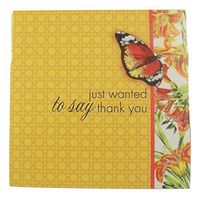 Michaels Floral Passages Glitter Notecards ~ Just Wanted to Say Thank You (6 Cards and Envelopes; 5" x 5")